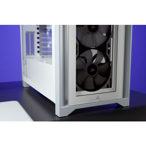 Corsair | Tempered Glass Mid-Tower ATX Case | iCUE 4000X RGB | Side window | Mid-Tower | White | Power supply included No | ATX - 12